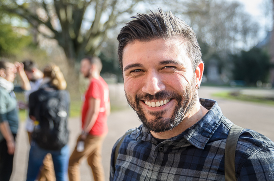 A portrait of a smiling person. Photo.